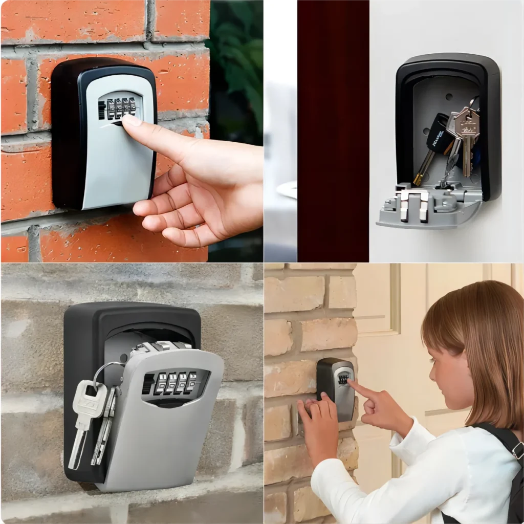 Wall Mount 4 Digit Key Lock Box